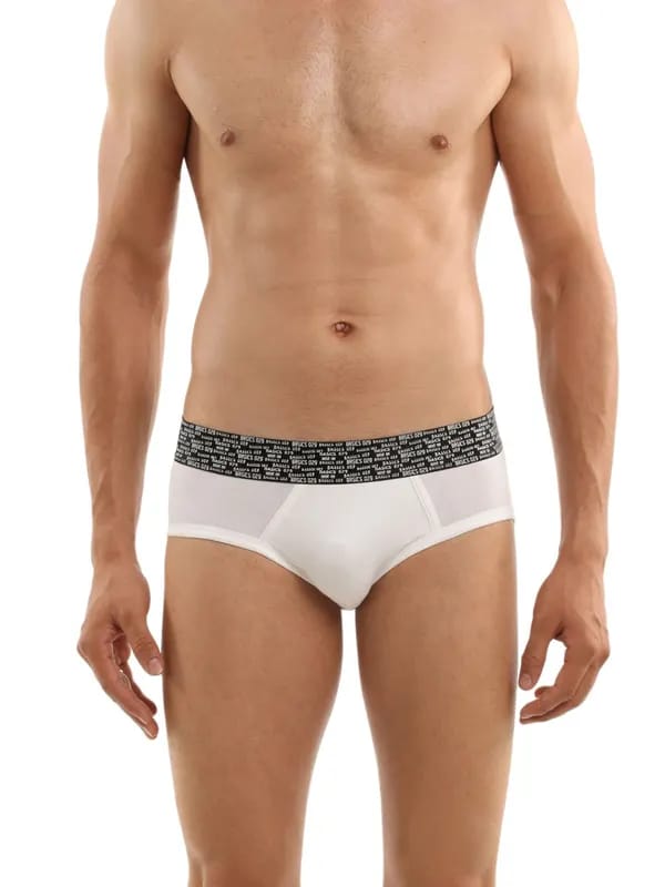 Basics Men White Hip Brief