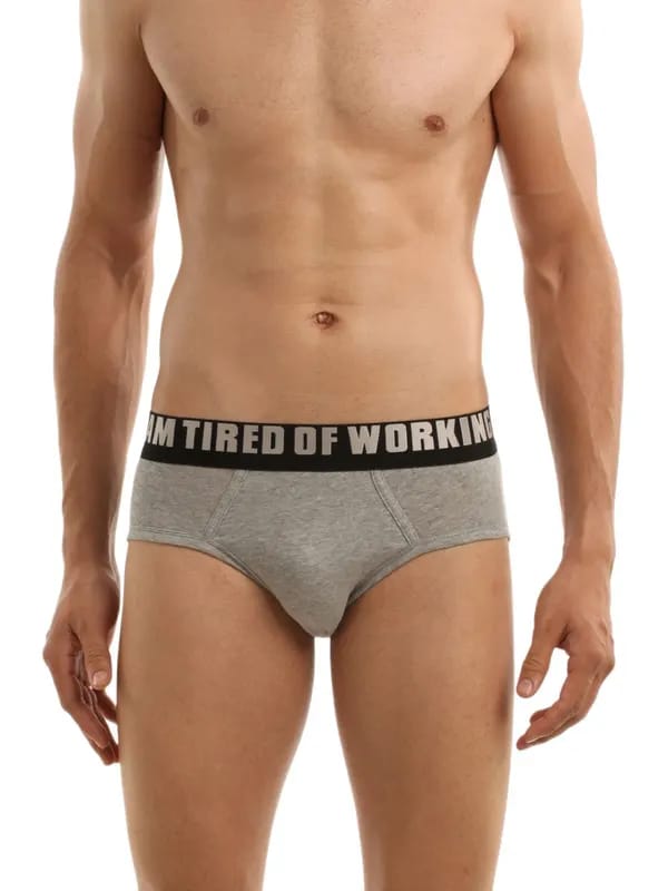 Basics Men Grey Hip Brief