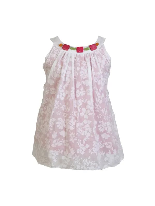 Gini and Jony Girls Woven White Top