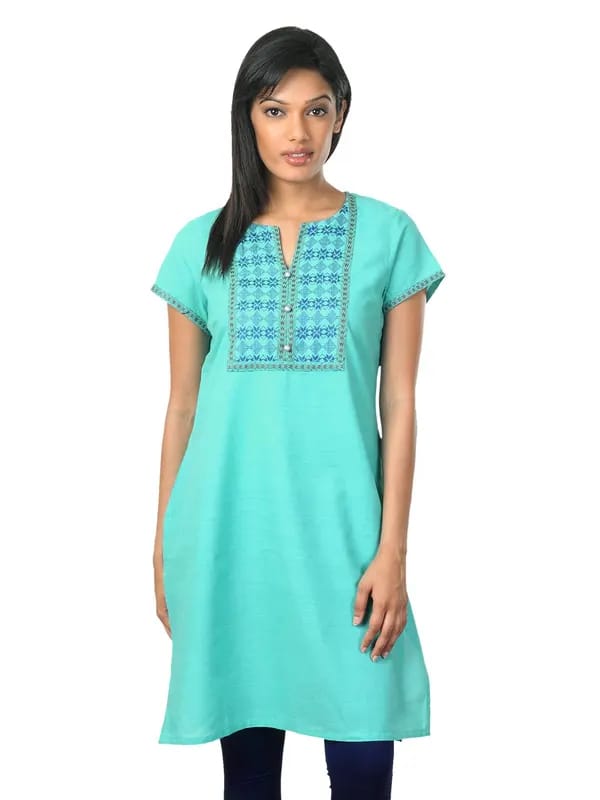 Aurelia Women Sea Green Kurta