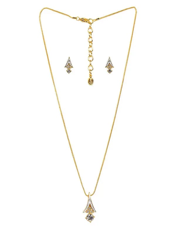 Estelle Women Gold Earring & Pendant Set