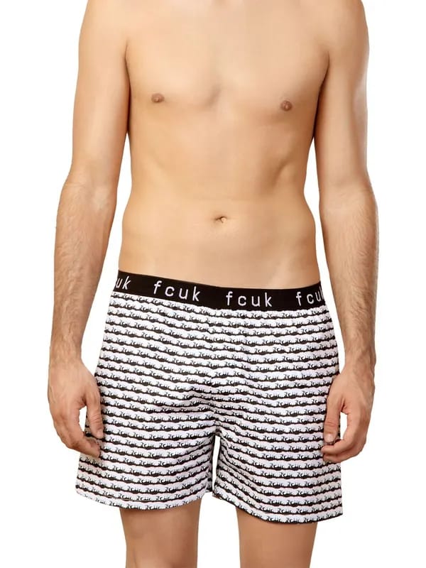 FCUK Black & White Boxers