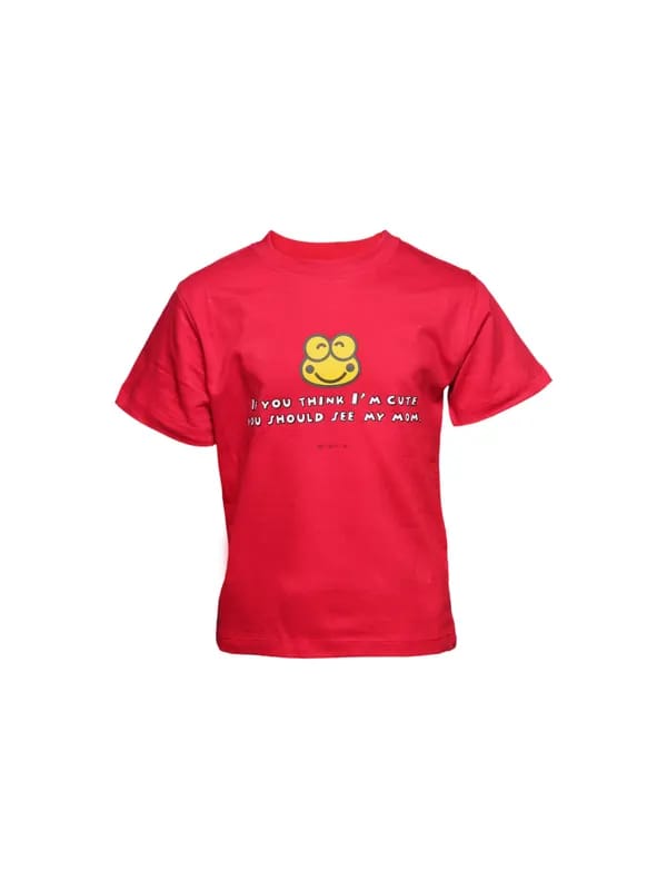 Tantra Kid's Unisex Cute Mom Red Kidswear