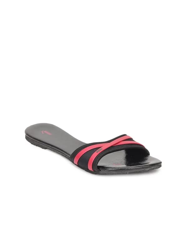 Puma Women Black Crazy Slide Flats