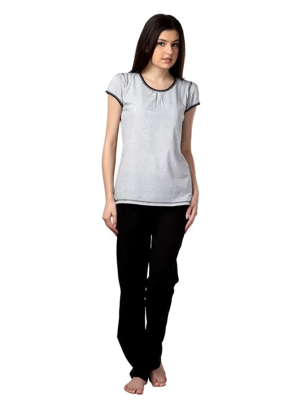 SDL by Sweet Dreams Women White Pyjama Set
