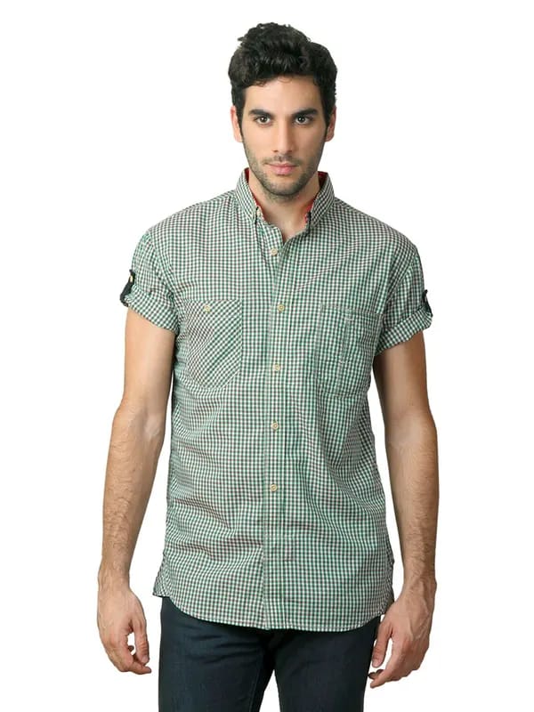 French Connection Men Green Shirt