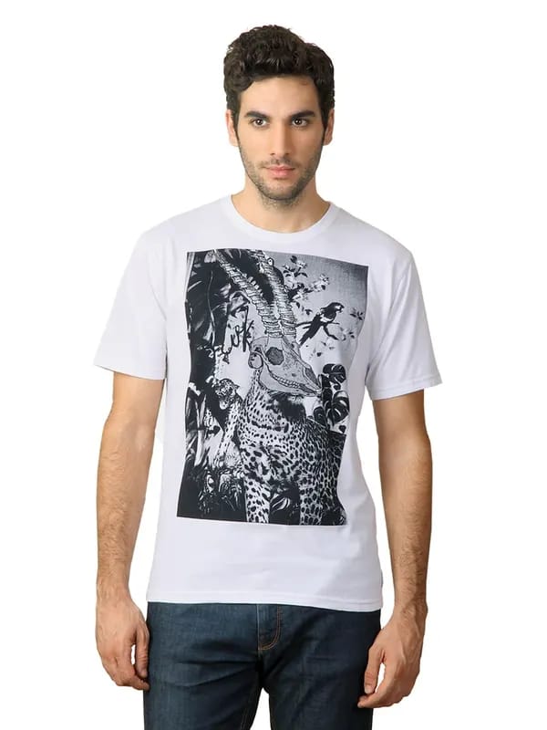 French Connection Men White T-shirt