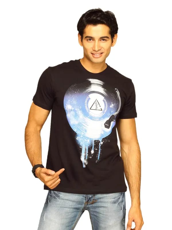 Free Authority Men's Melting Records Black T-shirt