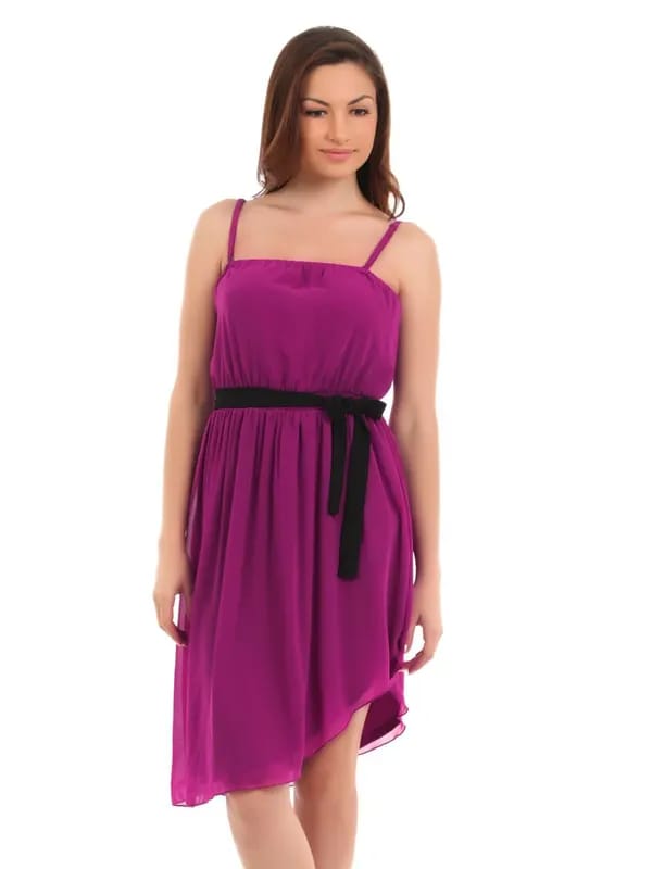 Vero Moda Women Magenta Dress