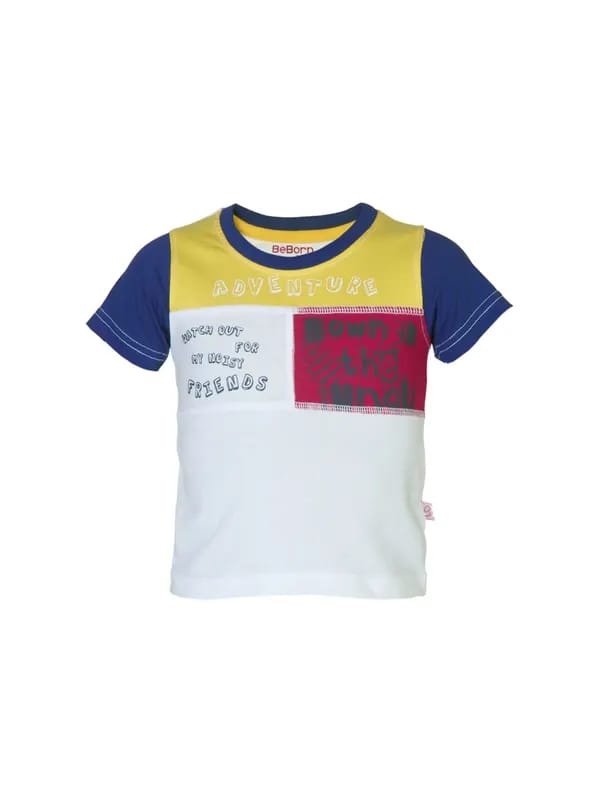 Doodle Boys Printed White T-shirt