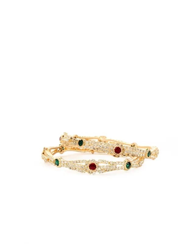 Royal Diadem Set of 2 Golden Bangles