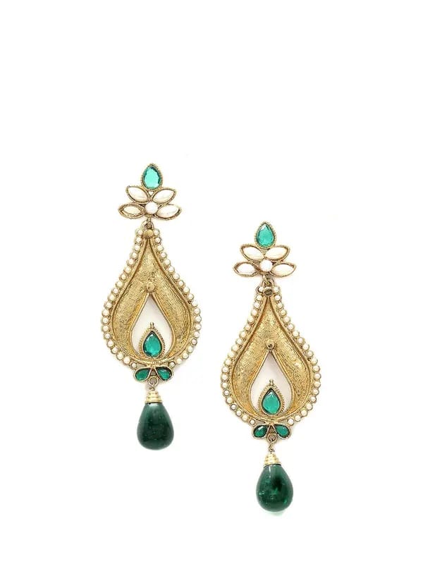 Royal Diadem Golden Earrings