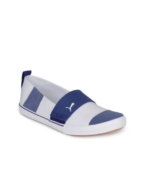 Puma Women El Rey Slipon Stripes Wns White Flats