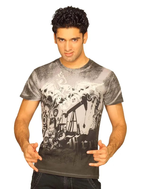 Free Authority Men's Speaker Wings Washed Grey T-shirt