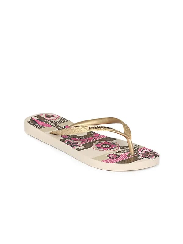 iPanema Women Gold Flip Flops