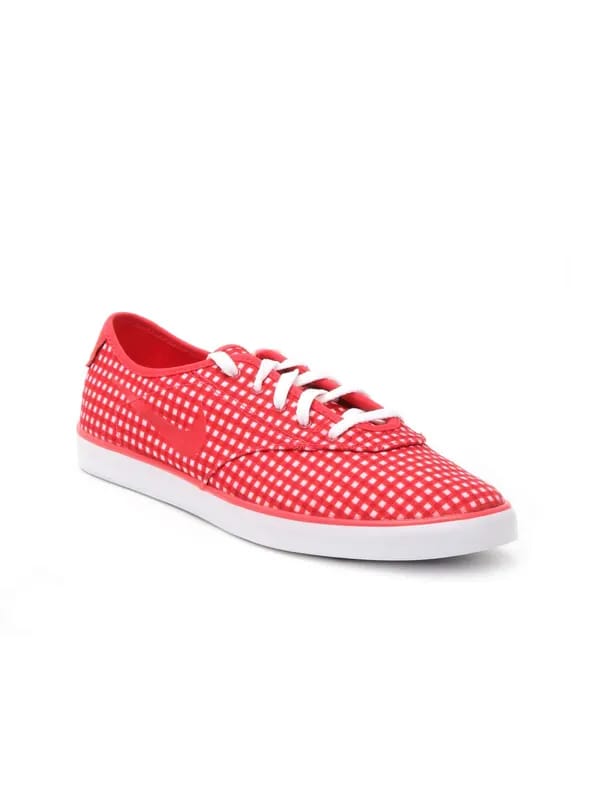 Nike Women White and Red Sneakers