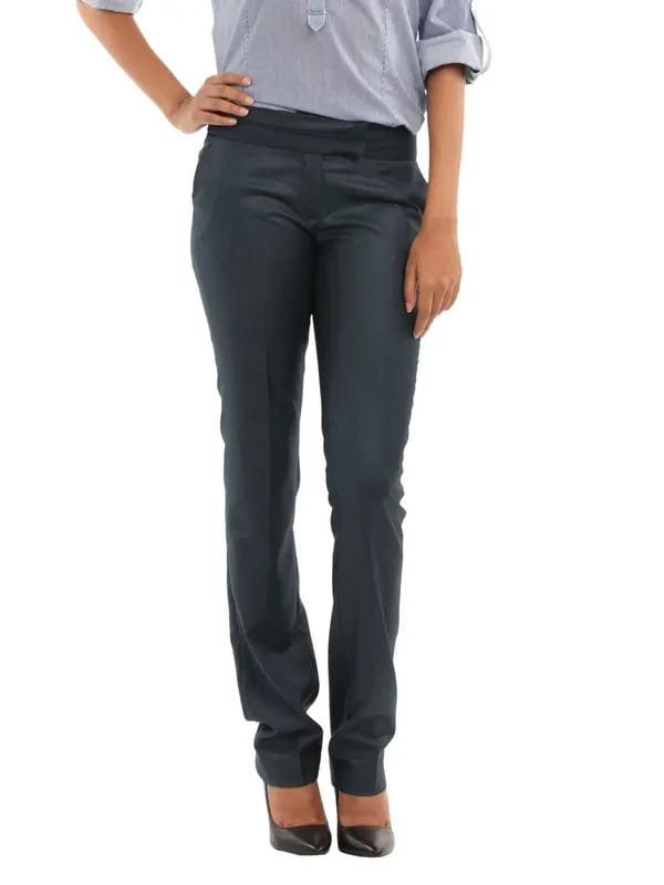 Wills Lifestyle Women Charcoal Trousers