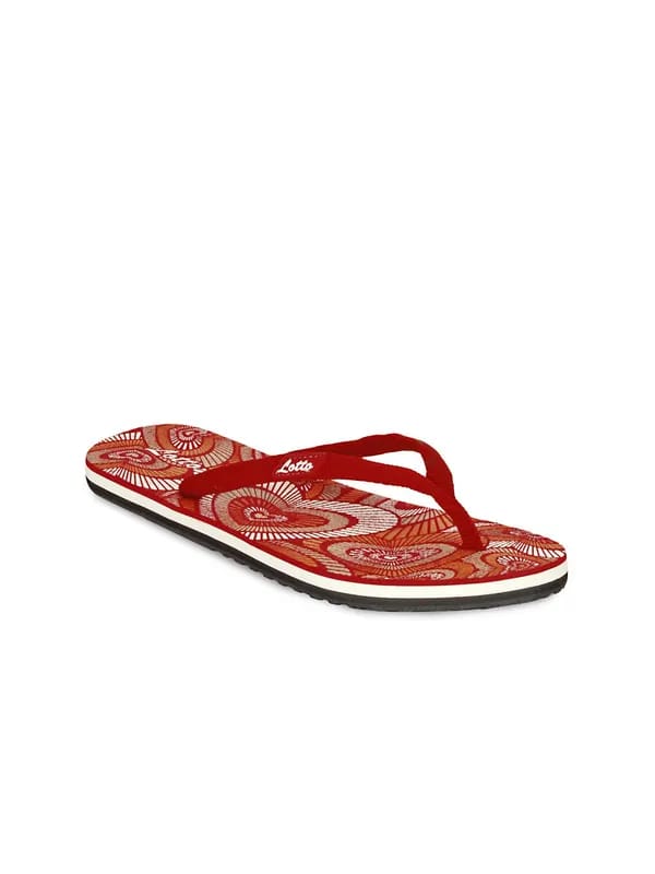 Lotto Women Red & Orange Disco Holic Flip Flops