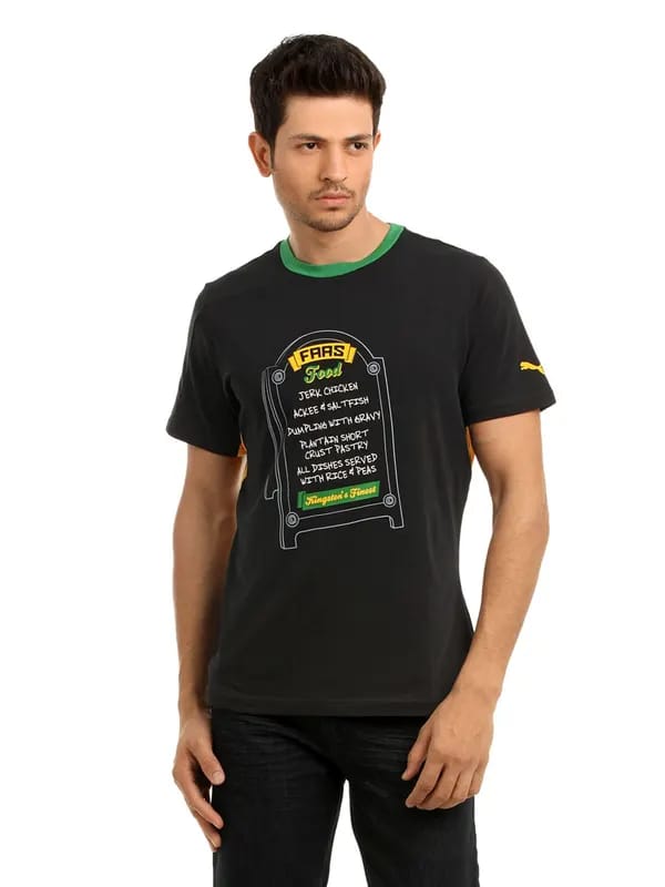 Puma Men Black Faas Graphic T-shirt