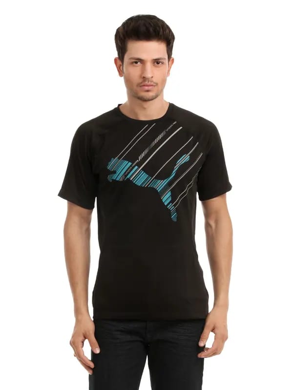 Puma Men Black Logo T-shirt