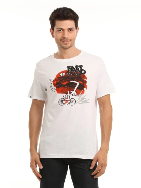 Puma Men White Trend T-shirt