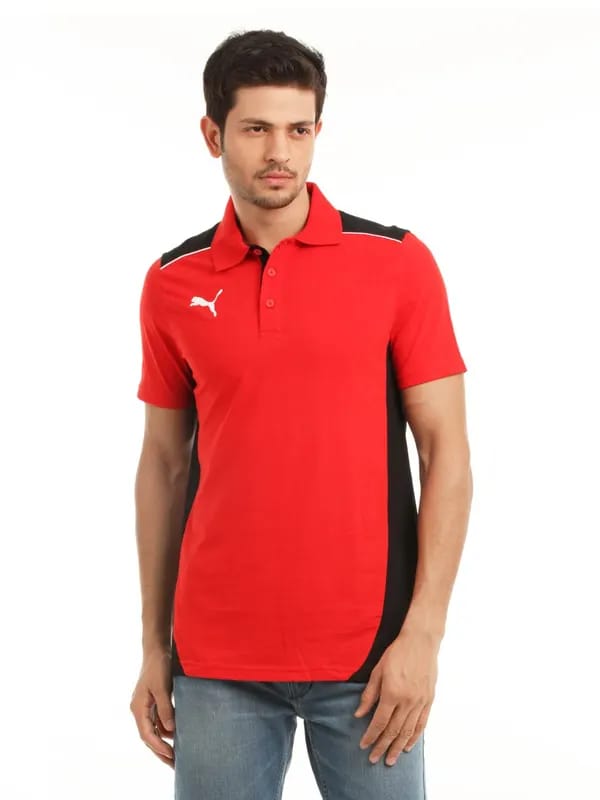 Puma Men Red Foundation Polo T-shirt
