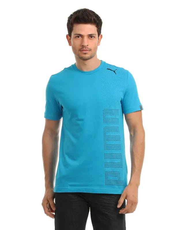 Puma Men Blue Tech Graphic T-shirt