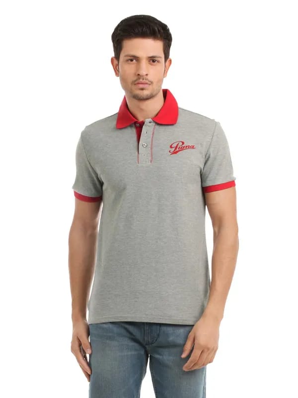 Puma Men Grey T-shirt