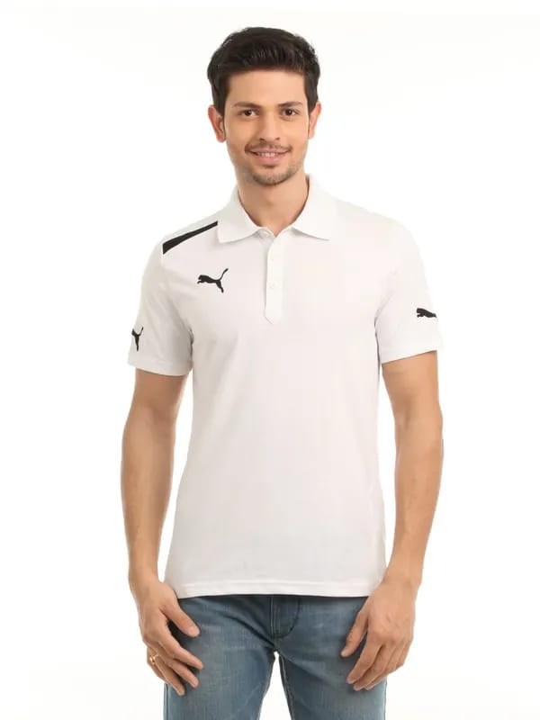 Puma Men White PowerCat TT 1.12 Polo T-shirt