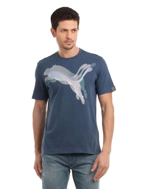 Puma Men Blue T-shirt