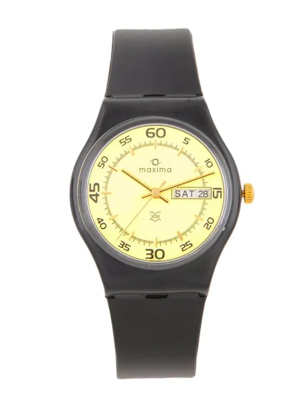 Maxima Men Gold Dial Watch