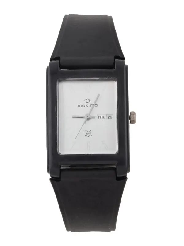 Maxima Men White Dial Watch