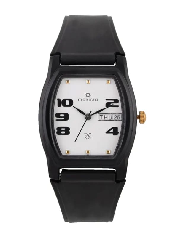 Maxima Men White Dial Watch