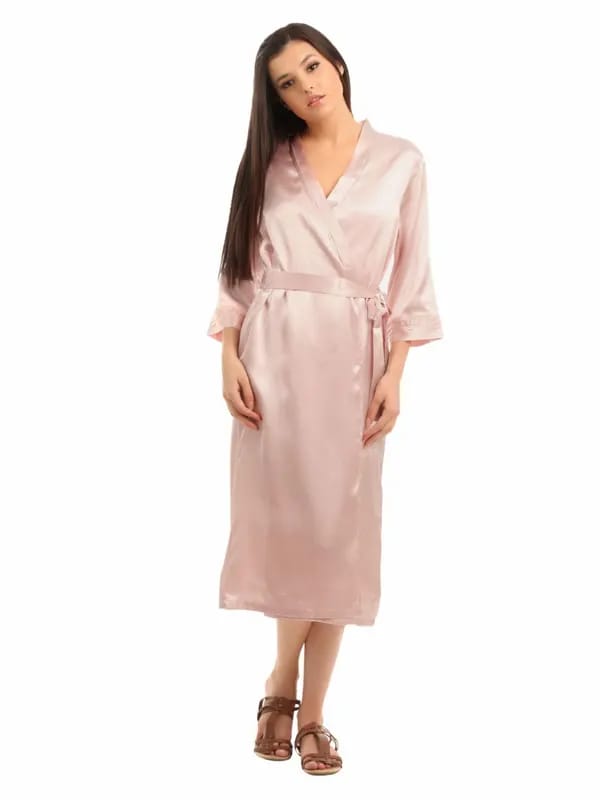 Bwitch Women Pink Lily Robe