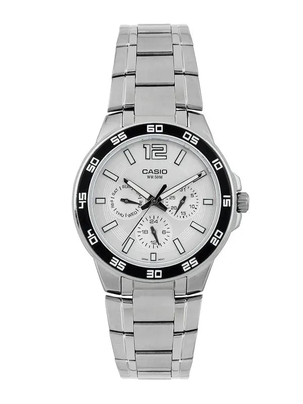 Casio Enticer Men Silver Analogue Multi-Dial Watch MTP-1300D-7A1VDF(A484)