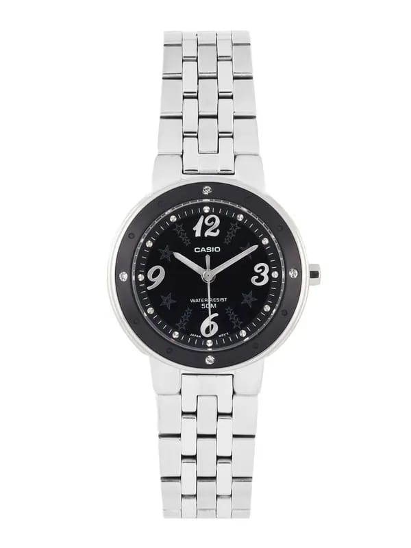 CASIO Enticer Women Black Dial Watch A669