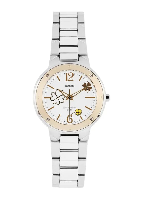 CASIO ENTICER Women White Dial Watch A674