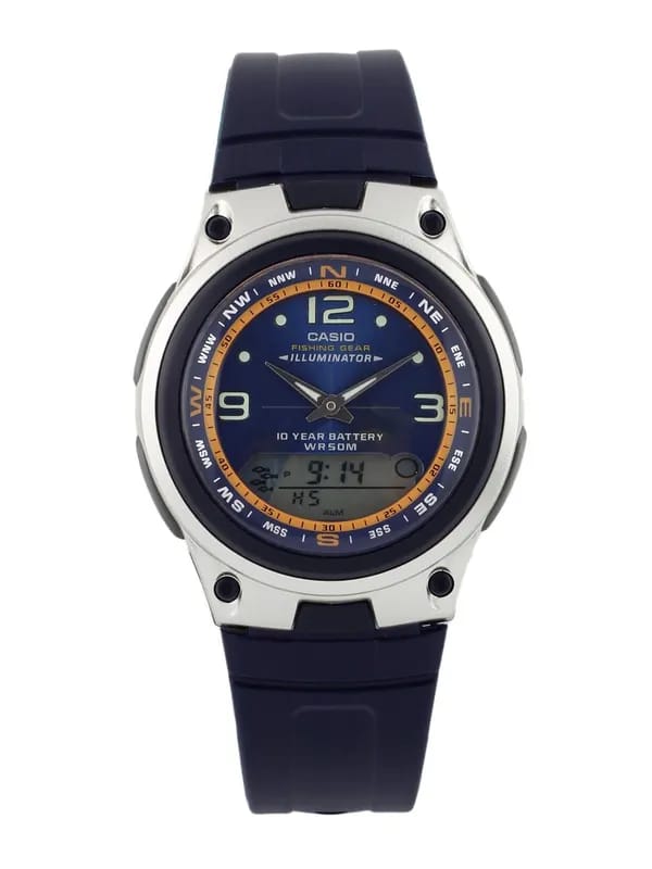 CASIO YOUTH Men Navy Dial Analogue & Digital Time Watch AD182