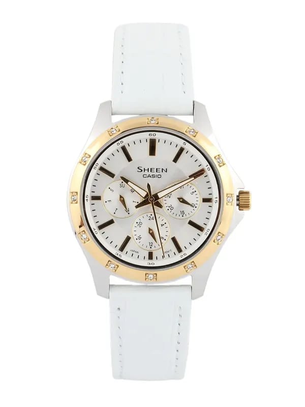 Casio Sheen Women White Analogue Watches (SX044) SHE-3801GL-7ADR