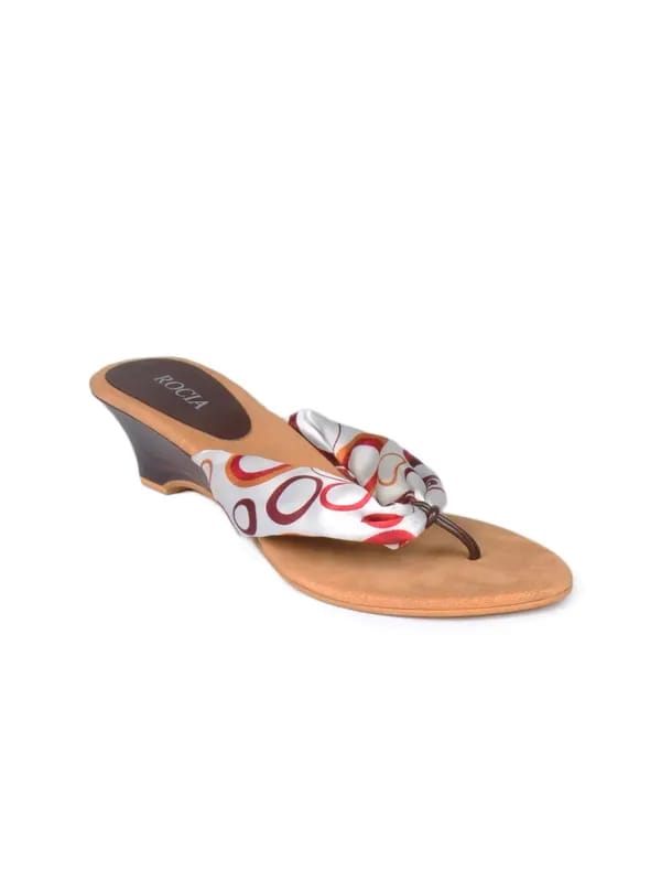 Rocia Women Brown & White Sandals