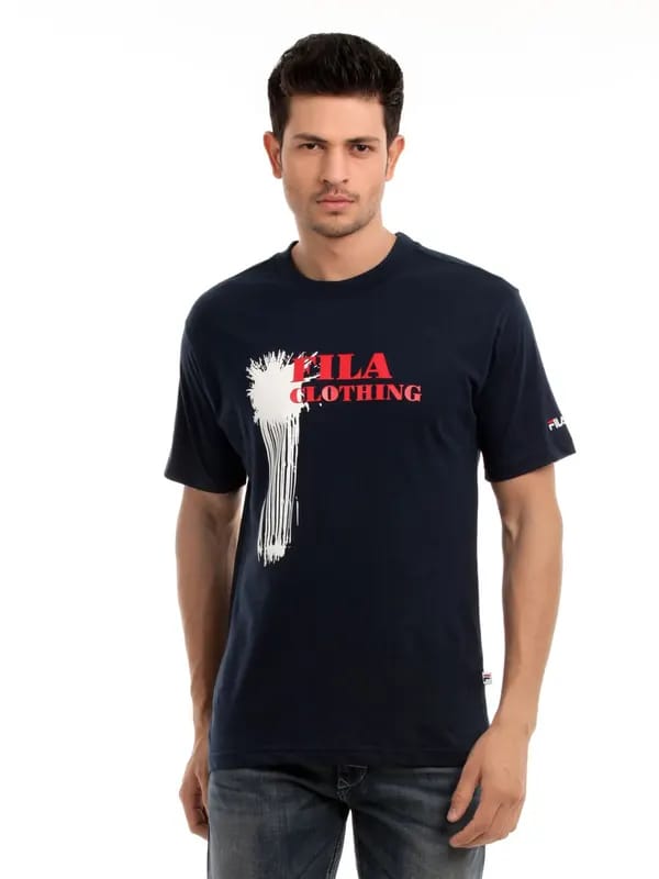 Fila Men Navy Blue T-shirt