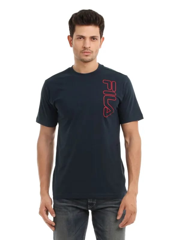 Fila Men Navy Blue T-shirt