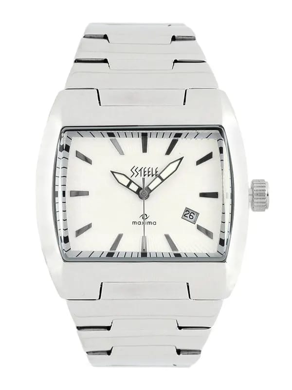Maxima Men White Dial Watch