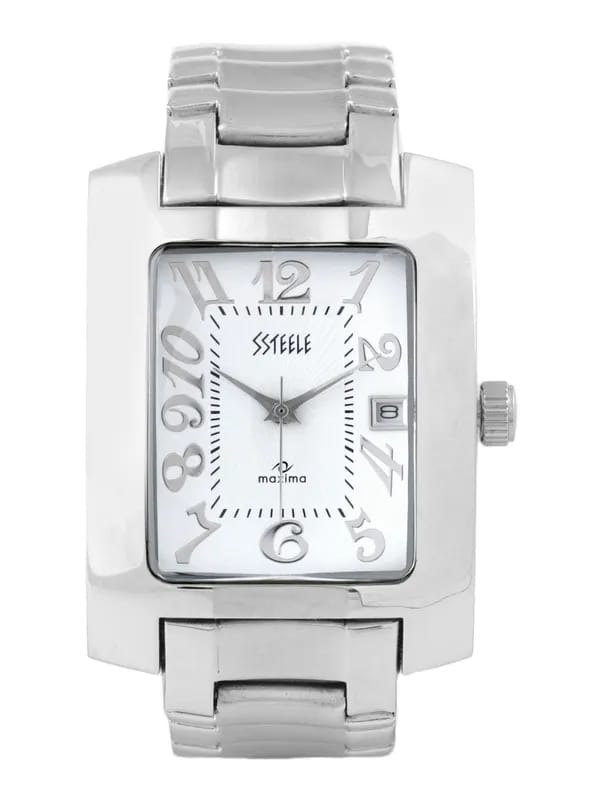 Maxima Men White Dial Watch
