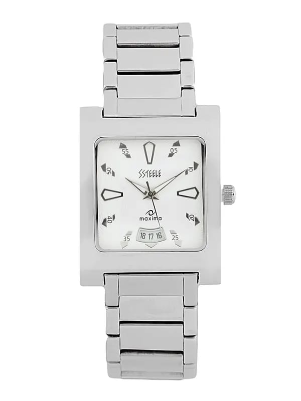 Maxima Men White Dial Watch