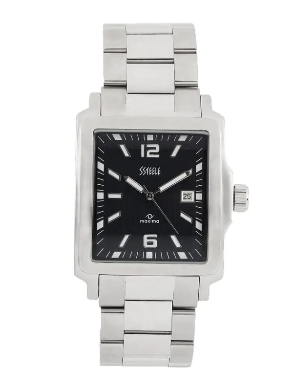 Maxima Men SSteele Blue Dial Watch