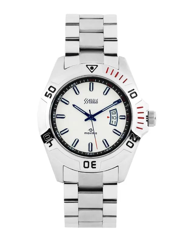 Maxima Men Sliver Dial Watch