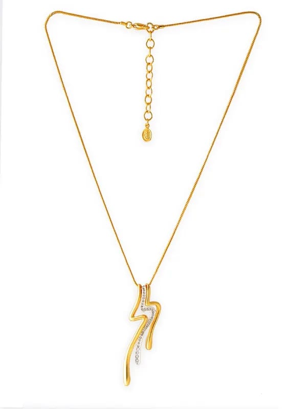 Estelle Women Gold Pendant with Chain