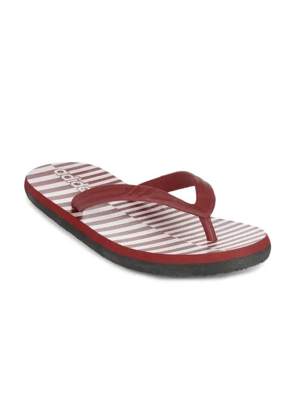 ADIDAS Men Red Linear Flip Flops