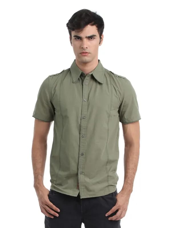 ADIDAS Men Olive Shirt